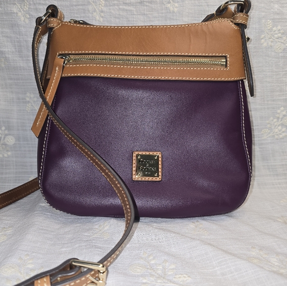 Dooney & Bourke Leather Crossbody In Plum - Picture 7 of 7
